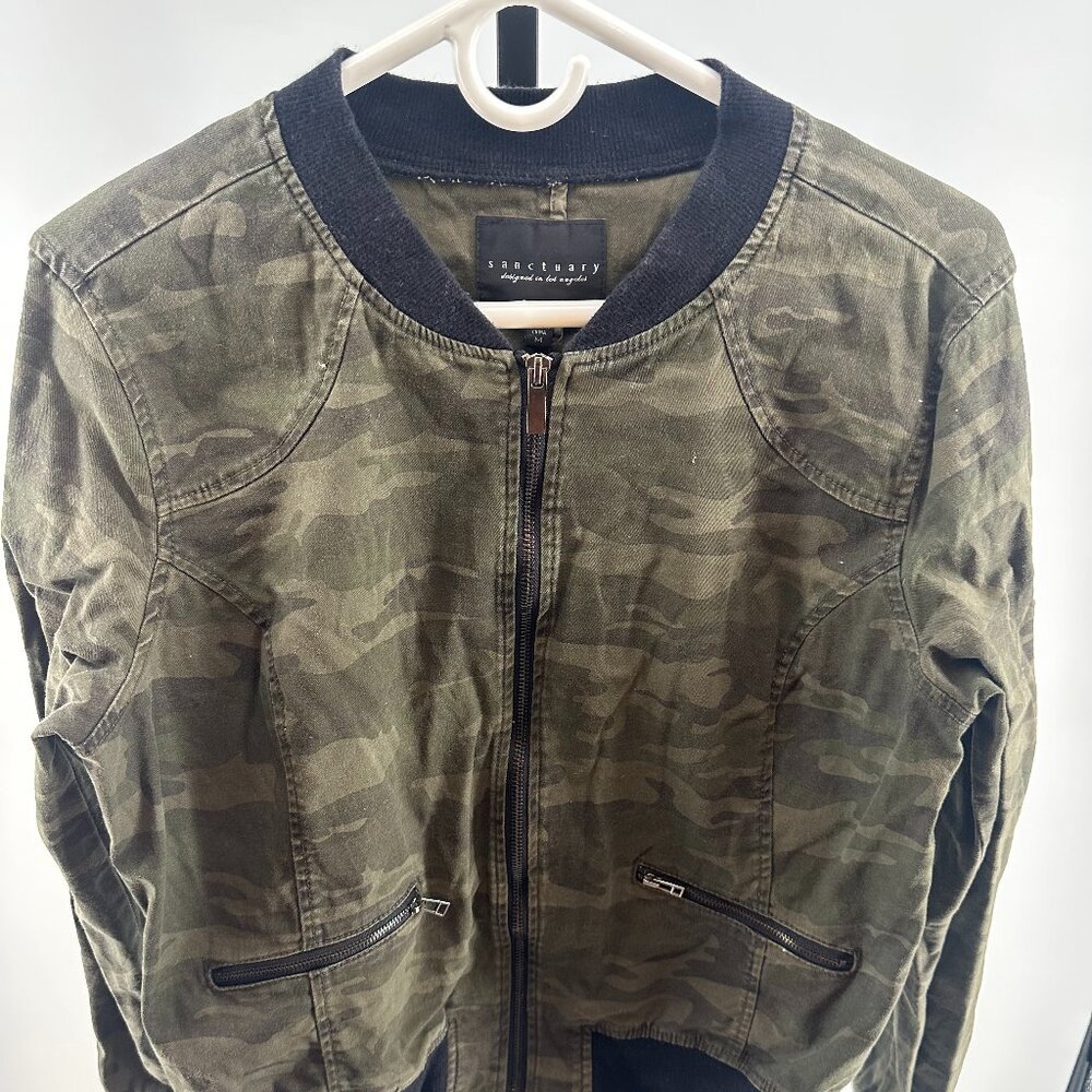 Sanctuary Camo Bomber Jacket